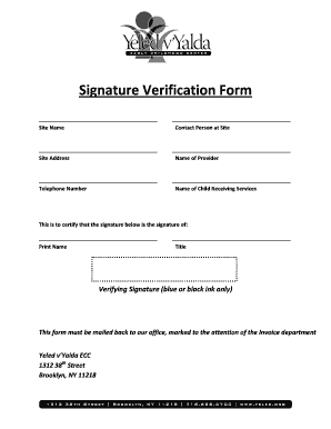 How to Fill Signature Verification Form