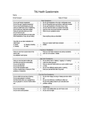 Cbx Health Questionnaire  Form
