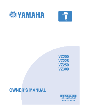 Yamaha Vz225 Owners Manual Form