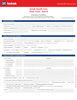 Kotak Mahindra Motor Claim Form