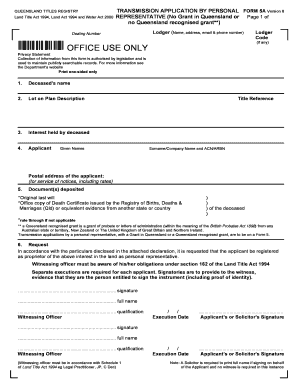 Form 5a Transmission Application