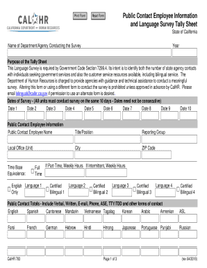 Cal Hr 783 Fill  Form