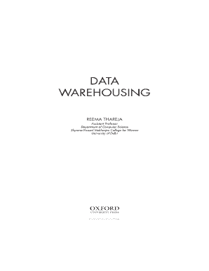 Data Warehousing Reema Thareja PDF  Form