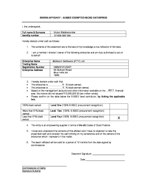 Bee Sworn Affidavit Word Template Download  Form