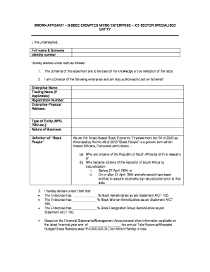 Sworn Affidavit PDF  Form