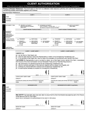 Client Authorisation Form