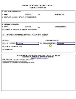 O2m3 Requirements  Form