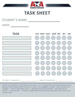 TASK SHEET ATA Generations  Form