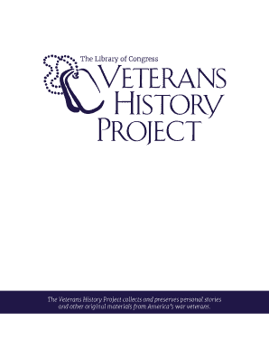 Veterans History Project Field Kit Updated April 18, Veterans History Project  Form