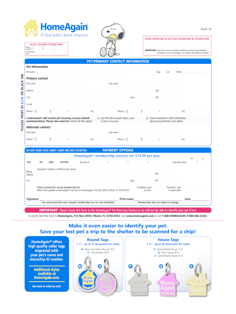 Make it Even Easier to Identify Your Pet Save Your Lost HomeAgain  Form