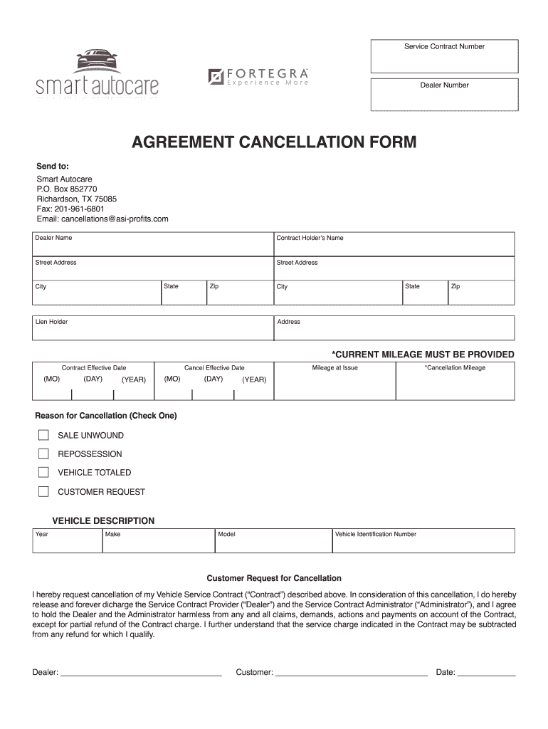  Smart Auto Care Cancellation Form 2015
