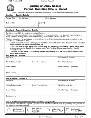 C025 Version 116  Form