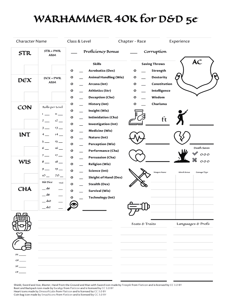 Warhammer 40k D D PDF  Form