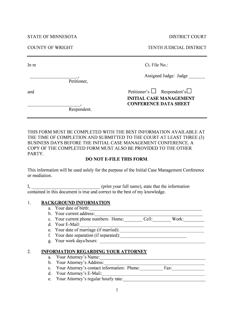  Case County Wright Form 2016-2024