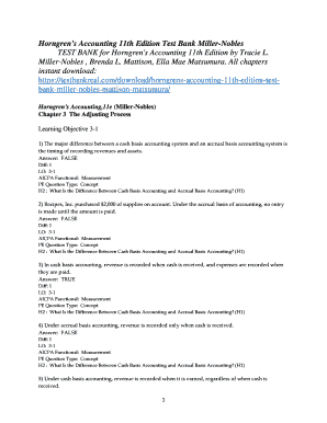 Horngren&#039;s Accounting Volume 1 11th Edition PDF  Form