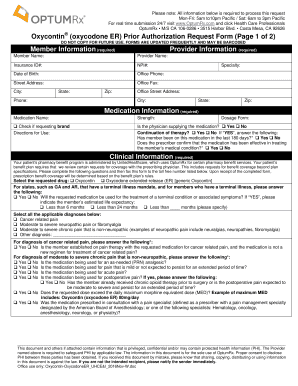  Prior Authorization Request Form Member OptumRx 2016-2024