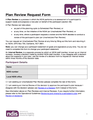 Ndis Plan Review Request Form Word Document