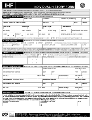  City Chicago Form 2017-2024