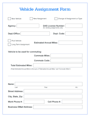 Vehicle Assignment Form