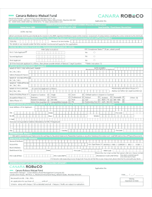 Canara Robeco Common Application Form