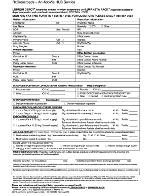 RxCrossroads Referral Form for DEPOT