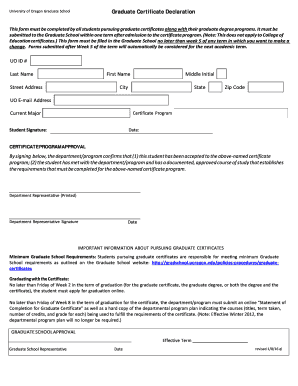 Get and Sign Certificate Declaration 2016-2022 Form