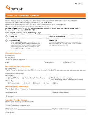 Eps Eft User Authorization Agreement  Form