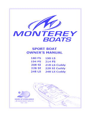 Monterey Boat Parts Manual  Form