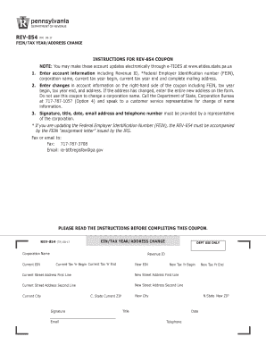 Address Change Form Pa