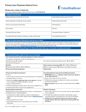 Primary Care Physician Referral Form