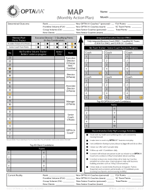 Optavia Map  Form