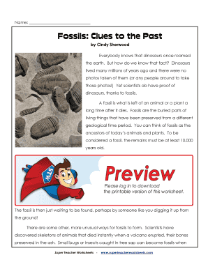 Fossils Clues to the Past Answer Key  Form