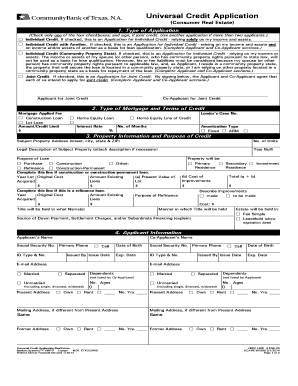 UCA RE WOGM UNIVERSAL CREDIT APPLICATION REAL ESTATE  Form