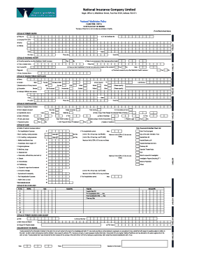 National Insurance Health Policy Download  Form