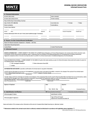 How to Fill Criminal Record Verification Informed Consent Form