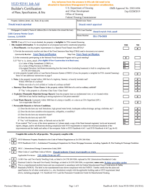 Hud 92541  Form