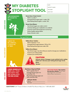 Diabetes Zone Tool  Form