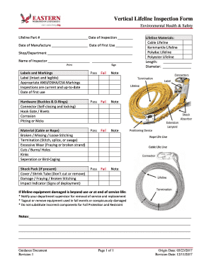 Lifeline Inspection Checklist  Form