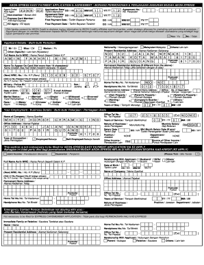 Aeon Ansuran Mudah  Form