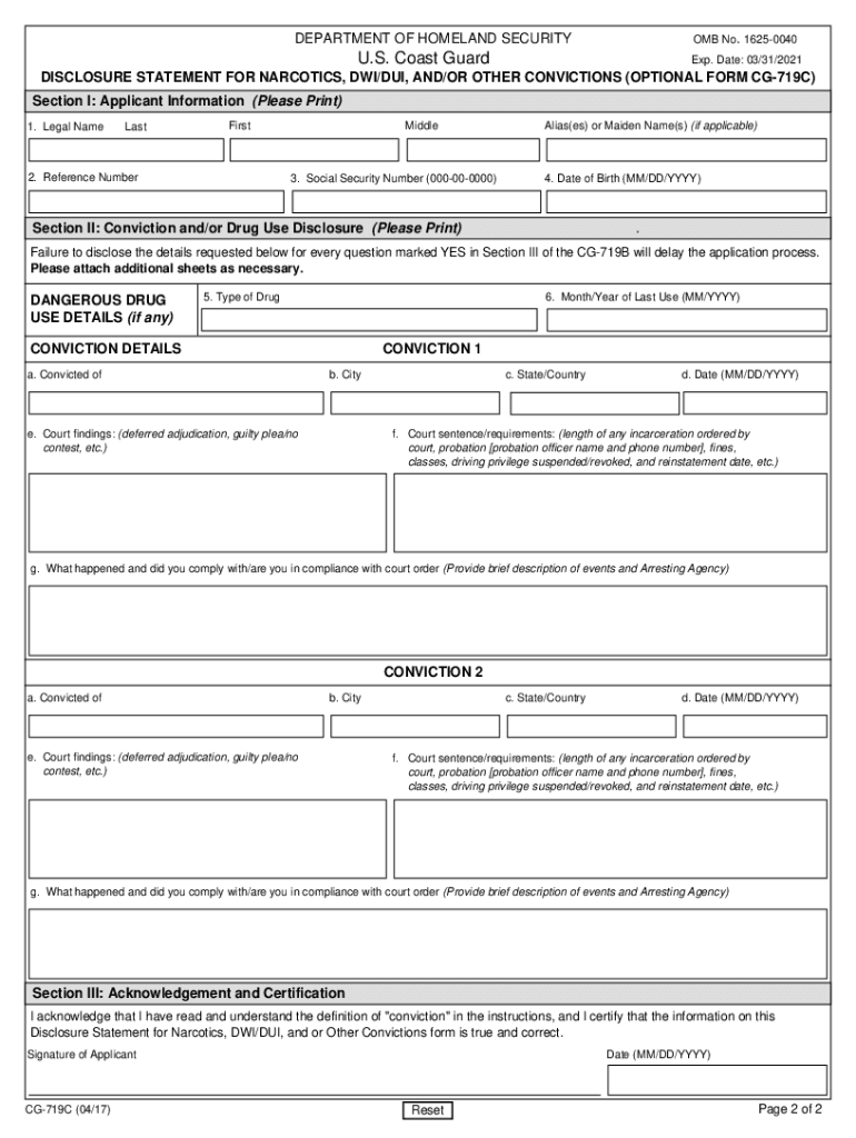 Cg 719c  Form