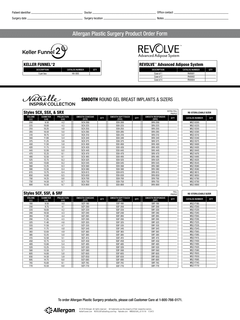 Allergan Order Form