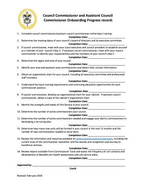  Commissioner Fieldbook for Unit Service Boy Scouts of America 2018-2024