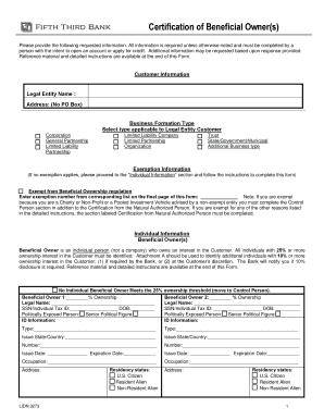 Beneficial Ownership Form Template
