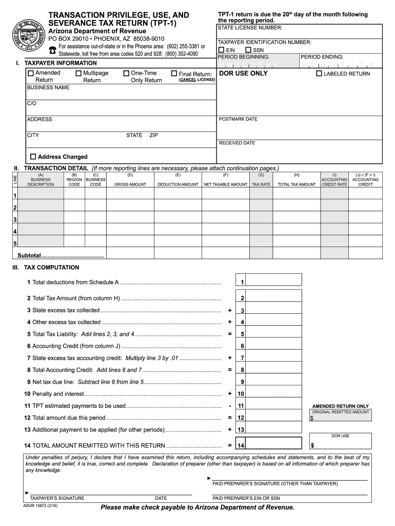 Tpt Form