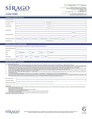 Sirago Claim Form