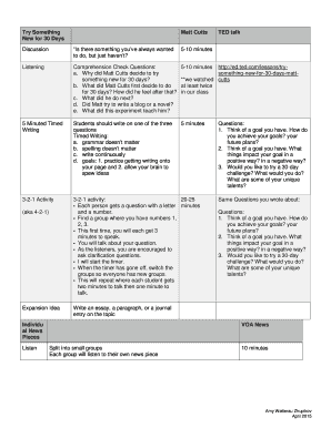 Try Something New for 30 Days Matt Cutts TED Talk NMTESOL  Form