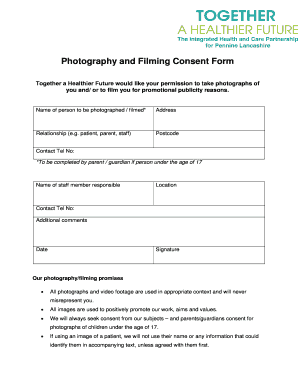 Filming Consent Form