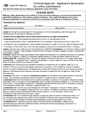 Legal Aid Online Declaration Form Version 4