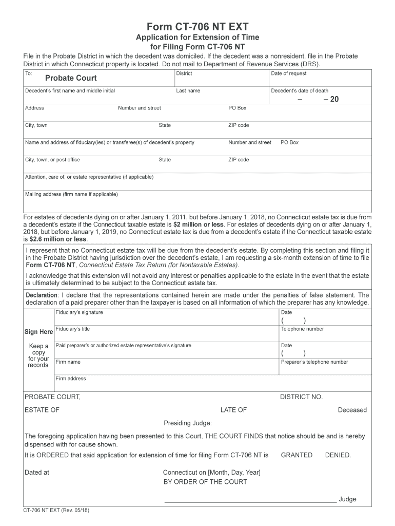 Get and Sign Connecticut Ct 706 Nt 2018 Form