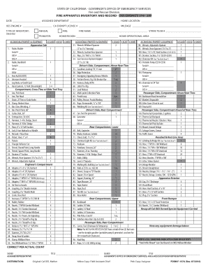 Fire Department Iso Checklist  Form